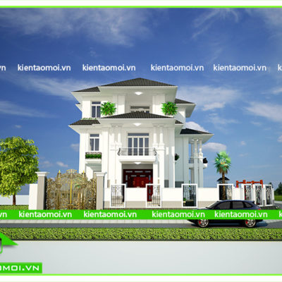 Thiết kế biệt thự 2 tầng sang trọng, đẳng cấp, mang phong cách cổ điển hiện đại