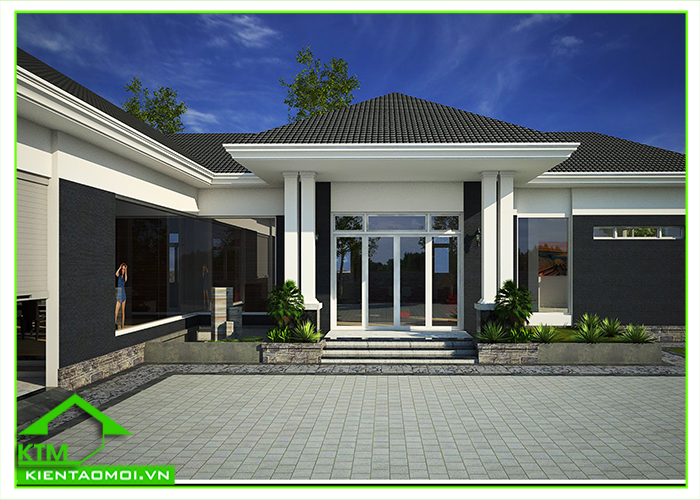 Thiết kế biệt thự vườn, nhà cấp 4 mái bánh ú tại Bảo Lộc, Lâm Đồng
